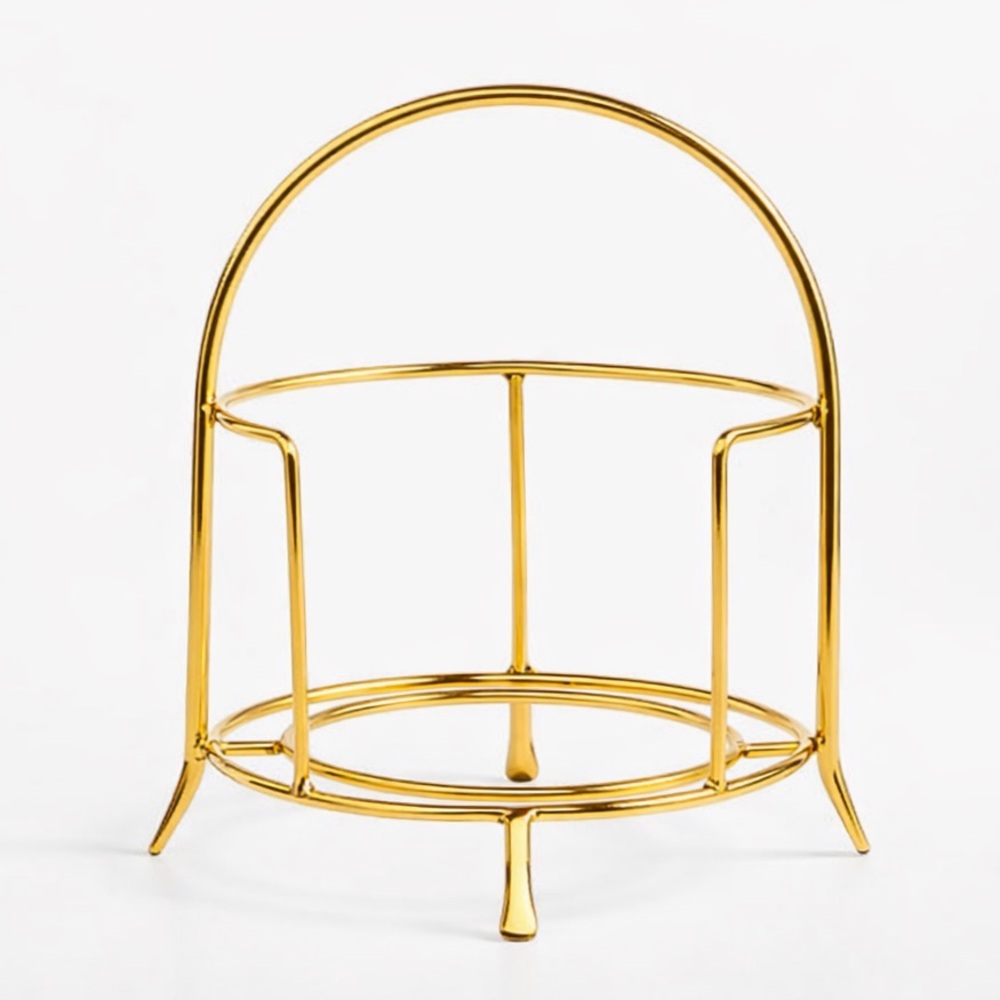 New! Crate&Barrel Appetizer Plate Stand with Brass Finish